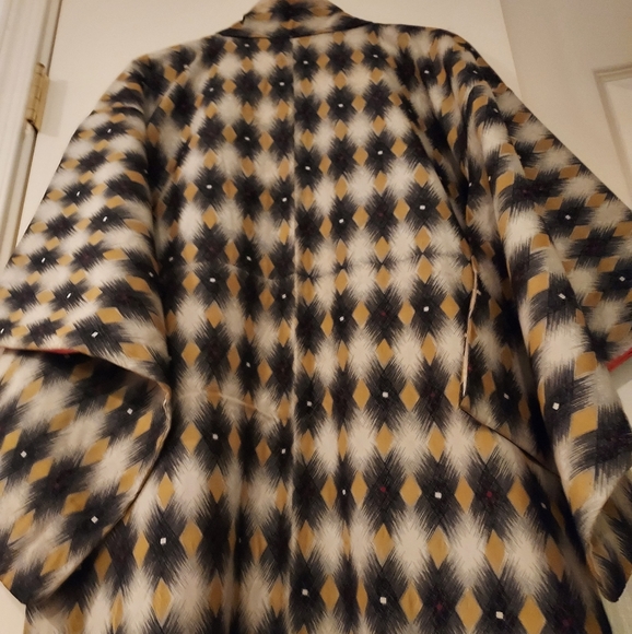 Vintage 30's - 40's geometric Art Deco silk kimono from Japan - Picture 15 of 16
